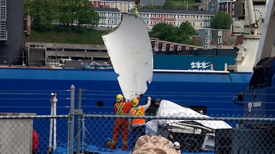 Debris from the Titan submersible is unloaded in Canada