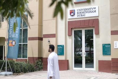 University of Birmingham's campus in Dubai Knowledge Park. Reem Mohammed / The National