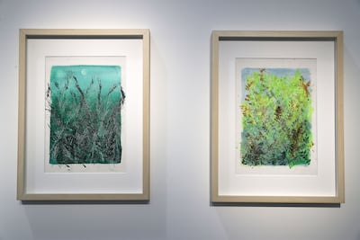 Guevara began her residency painting small canvases to generate ideas. Pawan Singh / The National