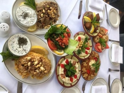 Dishes at Lebanese restaurant Al Wala