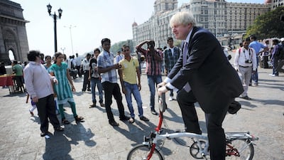 Boris Johnson has cancelled a planned trip to India. He visited Mumbai while he was mayor of London in 2012. Getty Images