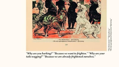 An image from Molla Nasreddin selected for the book that Slavs & Tatars published. All images courtesy Slavs & Ttars.