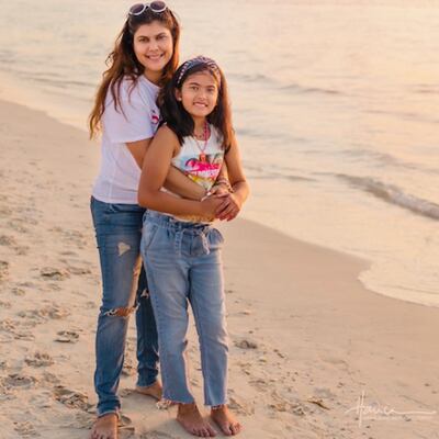 Alison Rego pictured with her daughter Kristen who attended nursery before starting school. Photo: Alison Rego