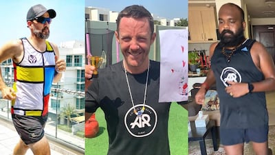 Collin Allin, Lee Ryan and Jai Arumugam have all completed marathons while staying home