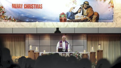 St Joseph's outdoor Christmas Eve Mass