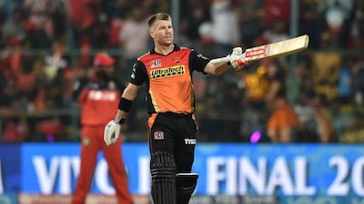 David Warner has struck nine fifties in 17 IPL games this season. Manjunath Kiran / AFP