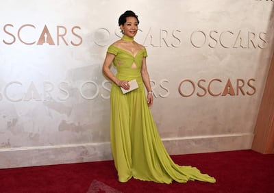 Joan Chen in Elie Saab. AFP