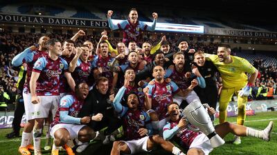 Burnley players celebrate. Getty Images