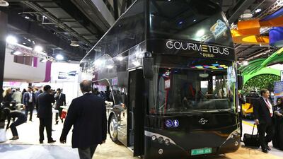 The Gourmet Bus rolled into the Arabian Travel Market. Pawan Singh / The National