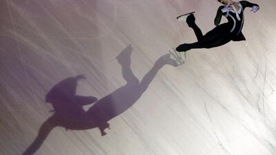 A shadow is cast on the ice as Julia Lipnitskaia of Russia performs during the gala exhibition at the ISU Bompard Trophy Figure Skating event in Bordeaux, southwestern France. Regis Duvignau / Reuters