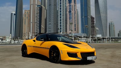 The Lotus Evora Sport 410 in Dubai. Chris Whiteoak The National