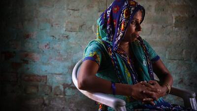 Anita Berwal, who is from the southern state of Kerala, is married to Sadhuram Berwal from the northern Indian state of Haryana, sits in their home in Sorkhi village. Berwal's husband traveled 2,700 kilometers to meet her since Haryana is known for its shortage of brides. Women who move to Haryana to get married, especially those from the south, face enormous adjustments, practical and cultural.