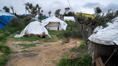 Moria refugee camp in Lesbos, Greece, which has a capacity for 2,000 but is overflowing with 6,000 people / Georgios Makkas for The National