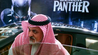 Saudi Arabia held a private screening of the Hollywood blockbuster "Black Panther" this month, to herald the launch of cinemas that are set to open to the public next month. Amr Nabil / AP