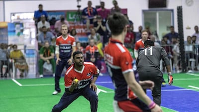 UAE against England at the Indoor World Cup. Antonie Robertson / The National