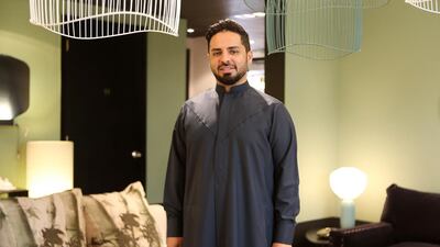 Emirati artist Ahmed Alanzi, whose love of art was piqued by visits to Paris. Pawan Singh / The National