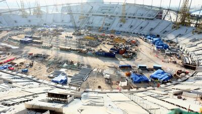 Khalifa International Stadium in Doha, one of the sites where World Cup games will be played in 2022. Fifa World Cup-related activity is continuing to inflate construction costs in Doha. Warren Little / Getty Images