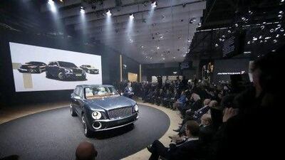 Bentley revealed its long-awaited SUV concept, the EXP 9 F, at the Geneva Motor Show last week and, while the vehicle was undoubtedly the main talking point, most journalists focused on discussing its questionable styling. Jason Alden / Bloomberg
