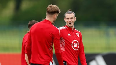 Gareth Bale during training at Vale Resort, Hensol, Wales. Reuters