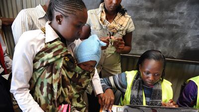 The chairman of the Independent Electoral and Boundaries Commission, Ahmed Issack Hassan, urged voters not to be intimidated by the violence. But he also told poll workers that they must ensure voters do not spend hours in queues. Jennifer Huxta / AFP Pho??