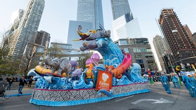 Kalahari Resorts & Conventions, home of America's Largest Indoor Waterparks, share their "Colossal Wave of Wonder" float. Reuters