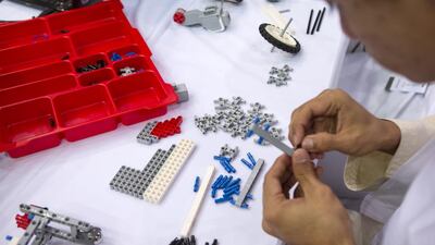 Students compete in the World Robto Olympiad. Christopher Pike / The National