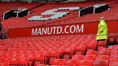 Fans in the West Stand and the Sir Alex Ferguson Stand are evacuated from the stadium before the Premier League match between Manchester United and Bournemouth at Old Trafford in Manchester, Britain, 15 May 2016. Peter Powell / EPA