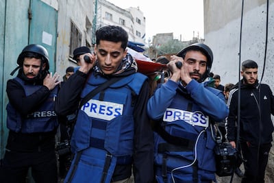 Mourners carry the body Shatha Al Sabbagh during her funeral in Jenin refugee camp. Reuters
