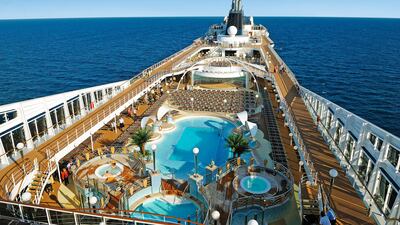 The Coral Bay pool area on the 'MSC Poesia'. Photo: MSC Cruises