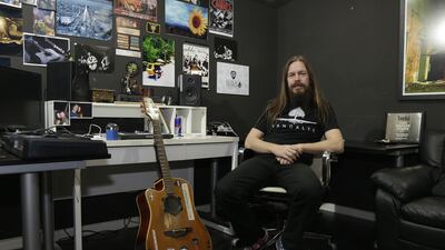 Abbo Abbondandolo, the lead vocalist of rock band DaVinci Park, moved to Dubai five years ago. Jeffrey E Biteng / The National