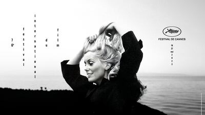 The official poster of the 76th Festival de Cannes features French Cinema Icon Catherine Deneuve. Photo: Jack Garofalo / Paris Match / Scoop / Création graphique
