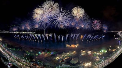 Fireworks light up the Abu Dhabi sky to mark National Day. Wam