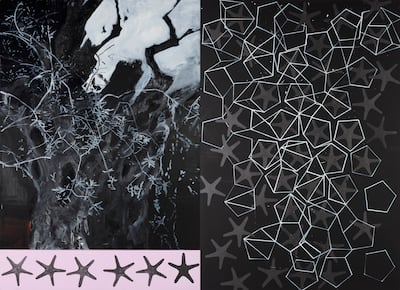 The star is a recurring motif in Nahas's work. Photo: Nabil Nahas / Lebanese Visual Art Association