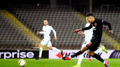 Mason Greenwood adds the fourth. PA