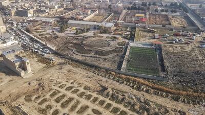 The devastated area of the crash site near the Imam Khomeini airport of the Iranian capital Tehran. Getty