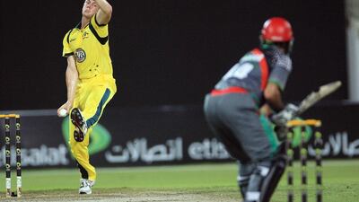 Australia have left out fit-again paceman James Pattinson, left, for Sunday’s opening one-day international with England at the Melbourne Cricket Ground. Ravindranath K / The National