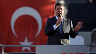 Istanbul Mayor Ekrem Imamoglu during a rally in the city in October last year. Reuters