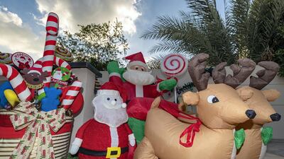 The area features a host of colourful inflatables