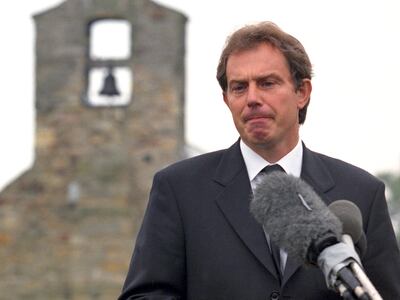 The UK prime minister Tony Blair, above addressing the nation following the news of the death of 'The People's Princess', would have been 'a very brave man not to go to parliament and ratify the Ottawa treaty', Heslop says. Photo: Owen Humphreys - PA Images/PA Images via Getty Images