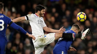 Centre-back: James Tomkins (Crystal Palace) – Made one astonishing goal-line clearance to thwart Olivier Giroud and another goal-saving block at Stamford Bridge. Matt Dunham / AP Photo