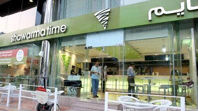 The Shawarma Time restaurant on Najda Street in Abu Dhabi. Delores Johnson / The National