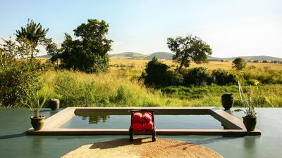 A cooling dip at Sala’s Lodge. Courtesy Safari Collection