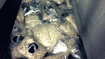 Operation Secret Compartments officers recovered 75,000 drug capsules at Al Ghuwaifat border crossing. Courtesy Security Media