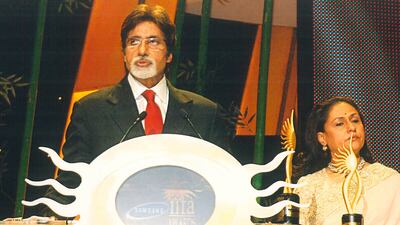 Singapore hosted the 2004 IIFA Awards, with actors Rahul Khanna and Celina Jaitly as hosts. Pictured: Amitabh Bachchan, the brand ambassador for the event, was one of the presenters, while his wife Jaya's film Kal Ho Na Ho swept the awards that year.