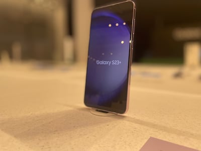 Samsung’s S23+ comes with a 6.6-inch screen. Alkesh Sharma / The National