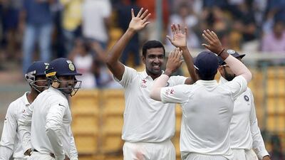Ravichandran Ashwin took six second-innings wickets to guide India to victory. Aijaz Rahi / AP Photo
