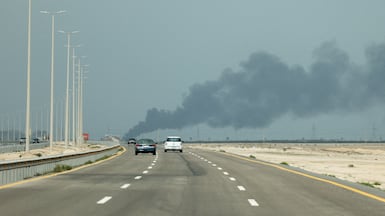 Aramco's Ras Tanura oil refinery in Saudi Arabia after being hit by a reported Iranian drone strike. Other Gulf nations, including the UAE, have been similarly attacked. Reuters