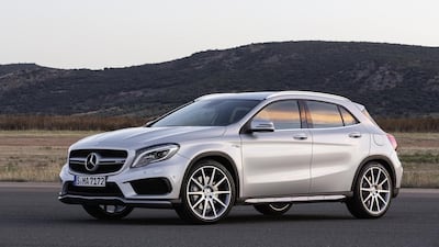 The Mercedes GLA45 AMG shares the same 2.0L engine as the A45 and CLA45, producing 381hp and 475Nm. Courtesy Daimler AG