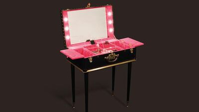 The Louis Vuitton dresser features professional lighting and Bluetooth speakers. Courtesy Christie's Images Ltd