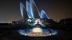 UAE National Orchestra participated in the 54th Eid Al Etihad official celebrations at Zayed National Museum. Photo: Ryan Carter / UAE Presidential Court